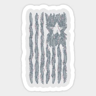 America Feather Flag Sticker